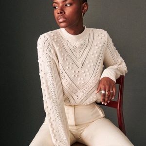 Sezane Cropped Fit Sweater
